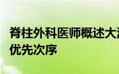 脊柱外科医师概述大流行期间如何确定手术的优先次序