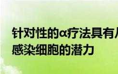 针对性的α疗法具有从中枢神经系统清除HIV感染细胞的潜力