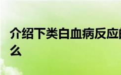 介绍下类白血病反应的血象和骨髓象结果是什么