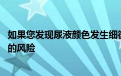 如果您发现尿液颜色发生细微变化 您也可能有感染新型肺炎的风险