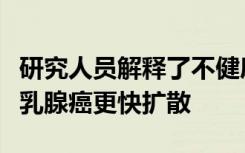 研究人员解释了不健康和发炎的肠道会如何使乳腺癌更快扩散