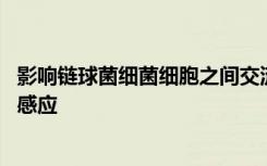 影响链球菌细菌细胞之间交流的信号通路 这一过程称为群体感应