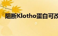 阻断Klotho蛋白可改善衰老和痴呆症病理