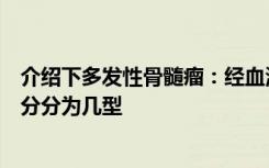 介绍下多发性骨髓瘤：经血清和尿免疫电泳，可将“M”成分分为几型