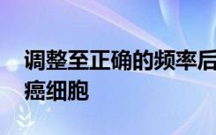 调整至正确的频率后 超声波会选择性地损坏癌细胞