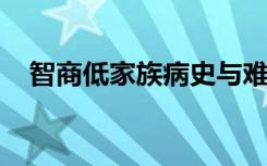 智商低家族病史与难治性精神分裂症有关