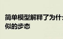 简单模型解释了为什么不同的四足动物采用相似的步态