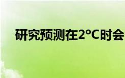 研究预测在2ºC时会出现明显干燥的世界