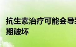 抗生素治疗可能会导致肠道微生物的短暂和长期破坏