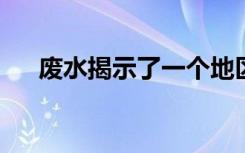 废水揭示了一个地区的抗生素耐药水平