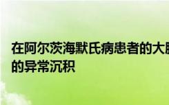 在阿尔茨海默氏病患者的大脑中存在淀粉样β蛋白和tau蛋白的异常沉积