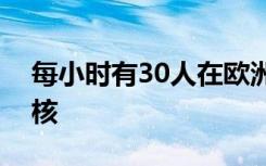 每小时有30人在欧洲地区被诊断出患有肺结核