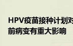 HPV疫苗接种计划对减少HPV感染和宫颈癌前病变有重大影响