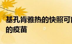 基孔肯雅热的快照可能导致药物病毒性关节炎的疫苗