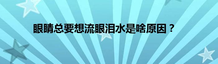 眼睛总要想流眼泪水是啥原因？