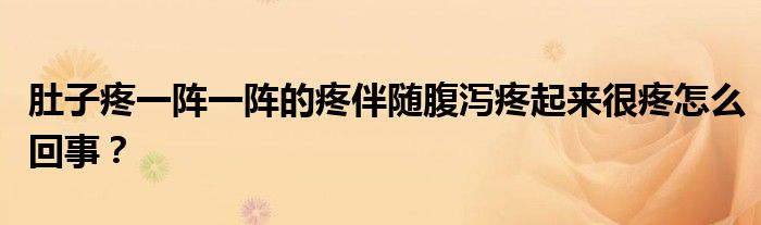 肚子疼一阵一阵的疼伴随腹泻疼起来很疼怎么回事？