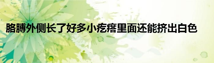 胳膊外侧长了好多小疙瘩里面还能挤出白色