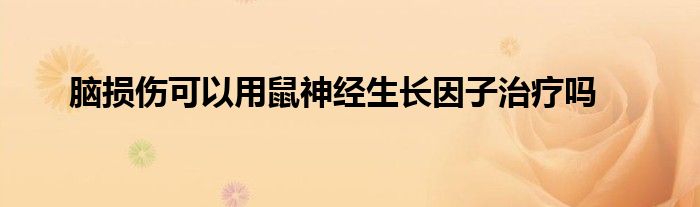 脑损伤可以用鼠神经生长因子治疗吗