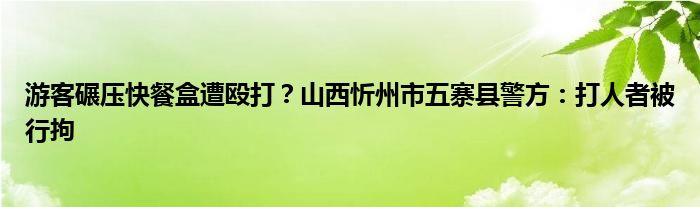 游客碾压快餐盒遭殴打？山西忻州市五寨县警方：打人者被行拘